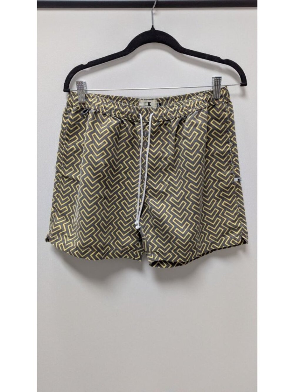Cotton On Yellow/Grey Patterned Swim Shorts